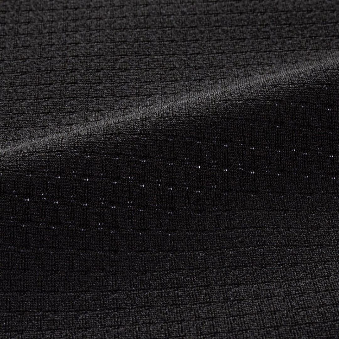 【汗処理／通気】ドライエアロフロージャカードノースリーブTシャツ ブラック XL