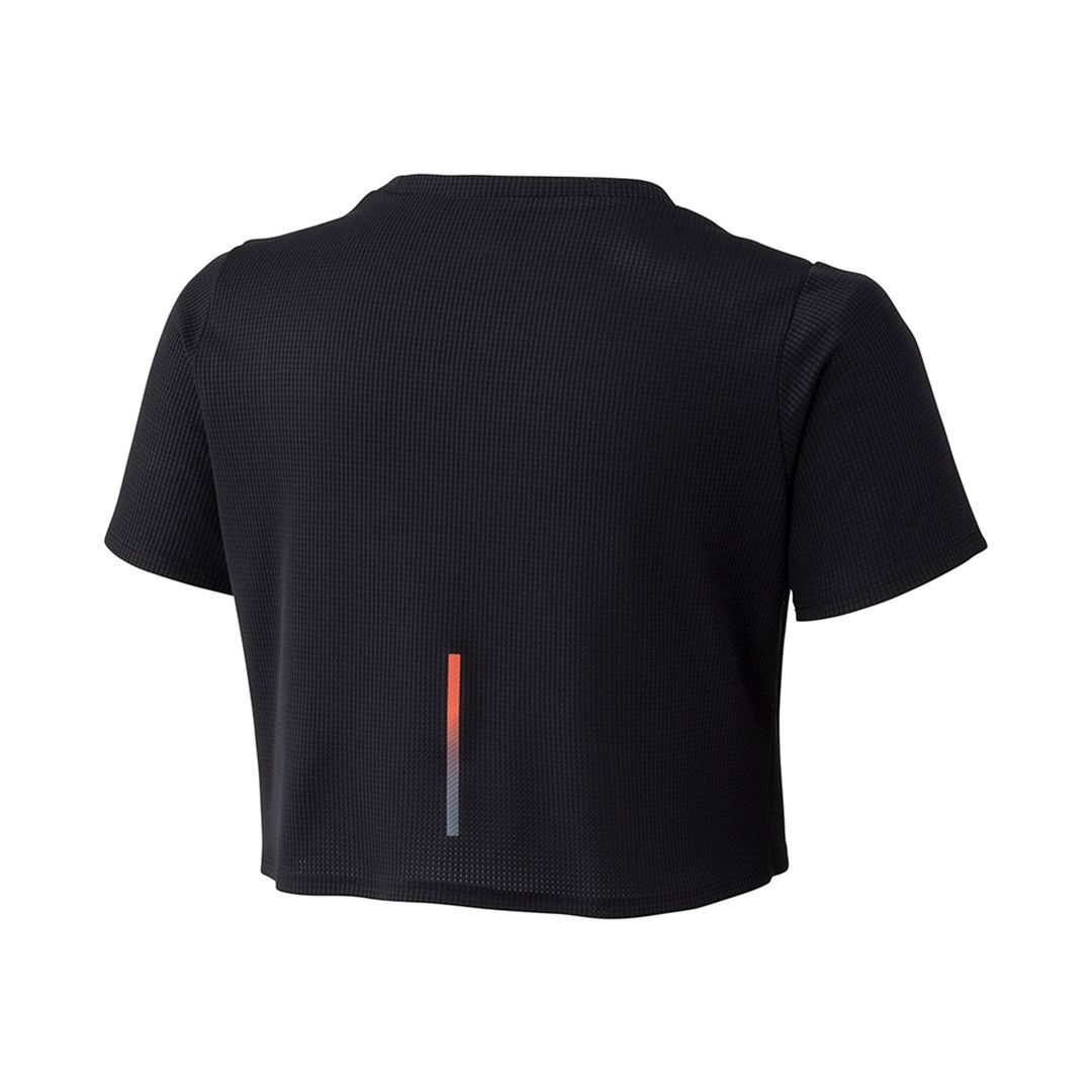 【汗処理／通気】ドライエアロフロークロップドTシャツ ブラック XL