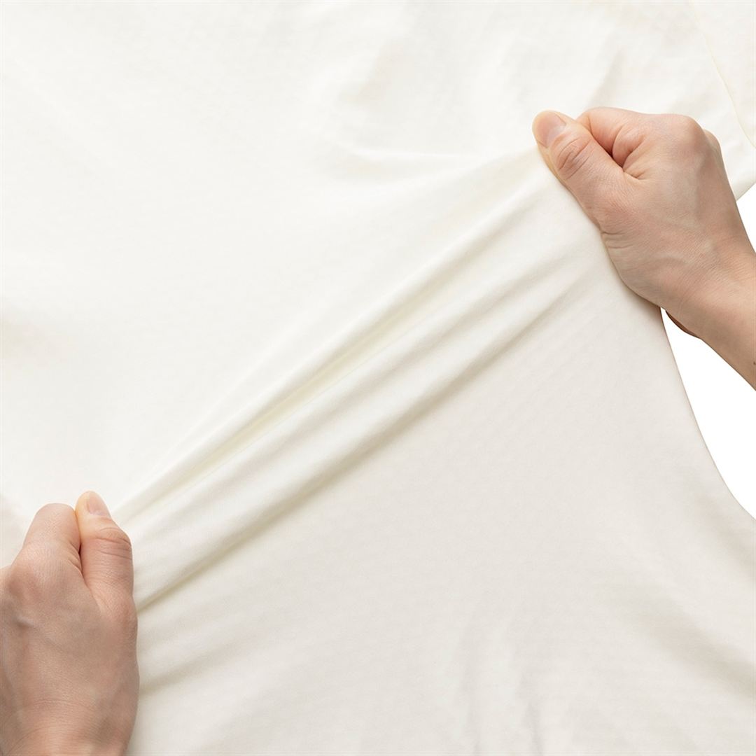 ストレッチフリースハーフジップTシャツ(長袖) スノーホワイト杢 XL