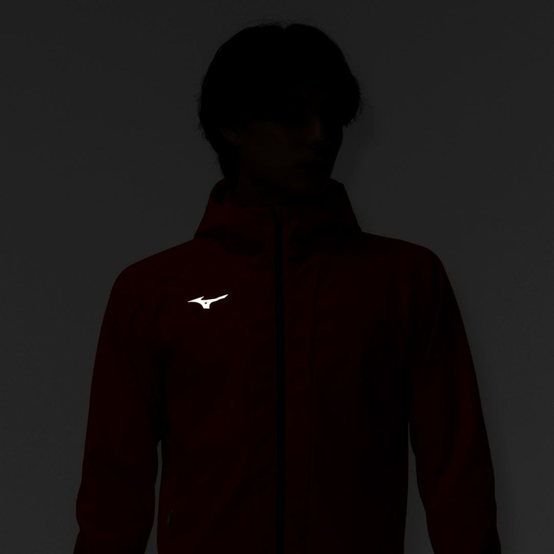 【ストレッチ／防風】テックシールドフーディジャケット オレンジコム S