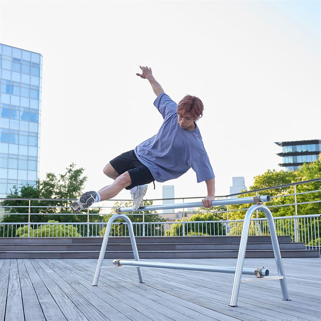 ルーズフィットストレッチハーフパンツ ブラック XS