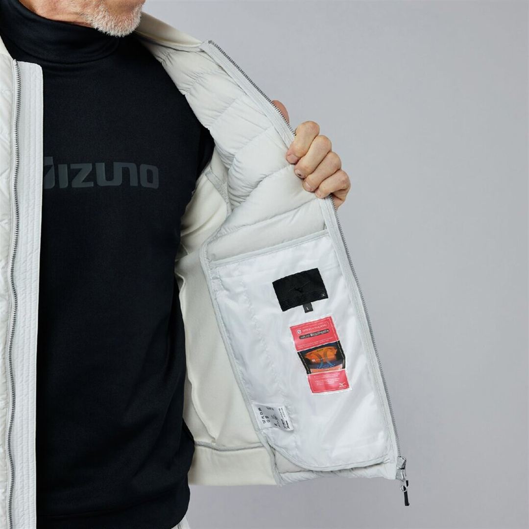 【吸湿発熱】MIZUNOブレスサーモハイブリッドブルゾン アイスグレー M