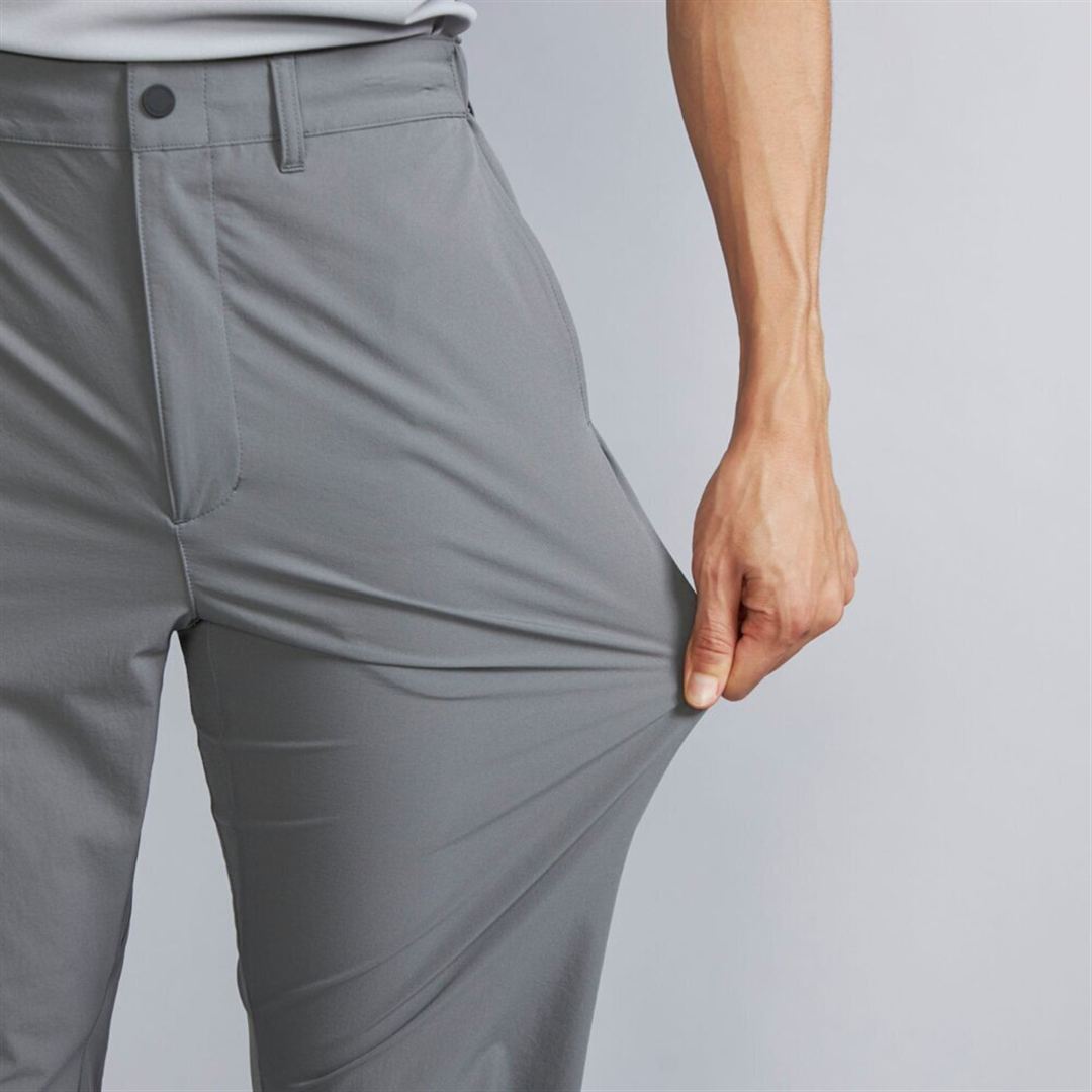 MIZUNO BUDDYストレッチ撥水テーパードパンツ チャコール S