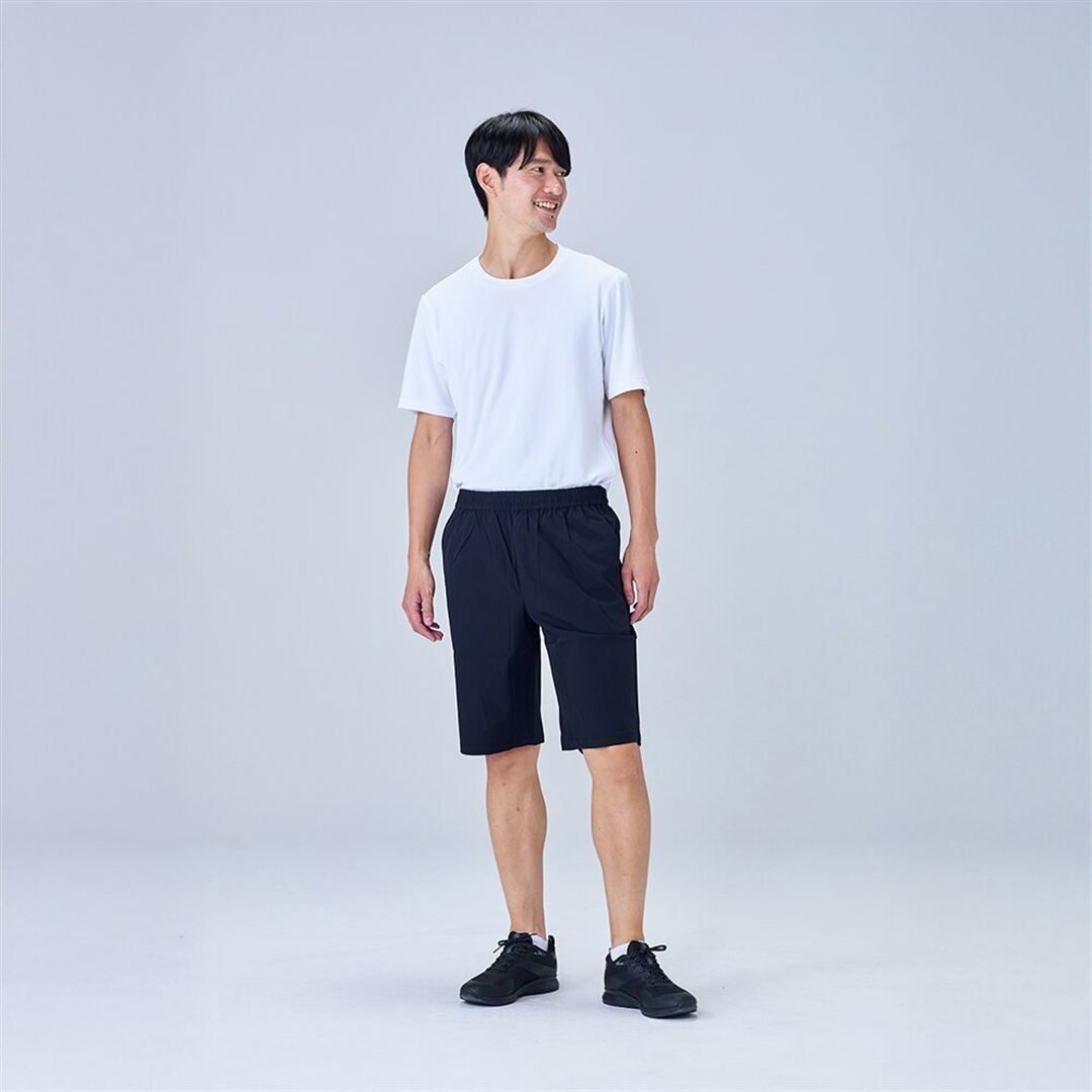 【接触冷感】アイスタッチハーフパンツ ブラック M