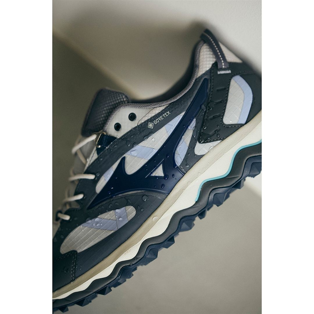【ミズノ直営限定】WAVE MUJIN TL GTX(ゴアテックス／防水) グレー×ネイビー 30.0