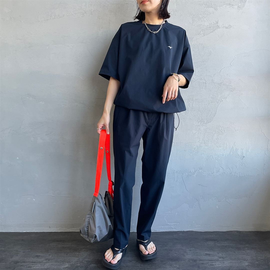 【JEANS FACTORY】ウォーターリパレントストレッチウーブンパンツ ネイビー XL