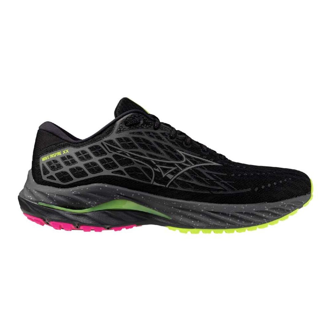 【ミズノ直営限定】ウエーブインスパイア20(ランニング) ブラック×シルバー×イエロー 22.5