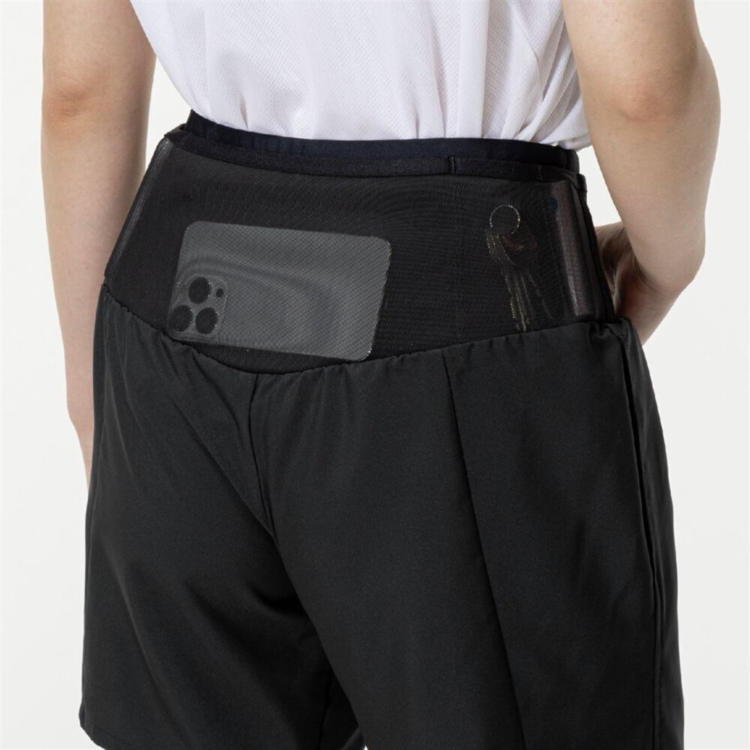 ランニング マルチポケットパンツ プラス 6.5インチ ブラック S
