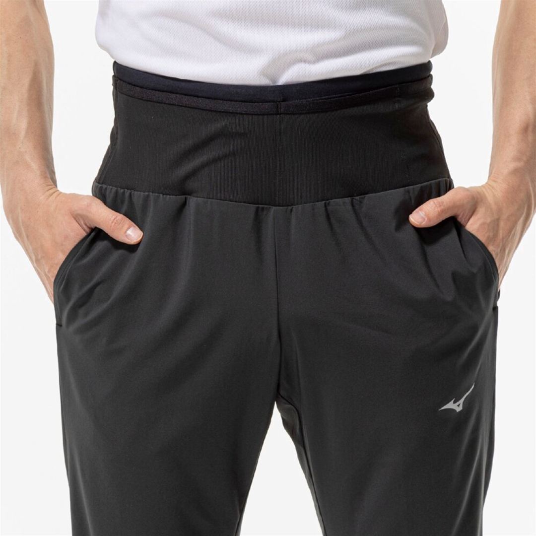 【ミズノ直営限定】ランニングマルチポケット 3/4パンツ ブラック 2XL
