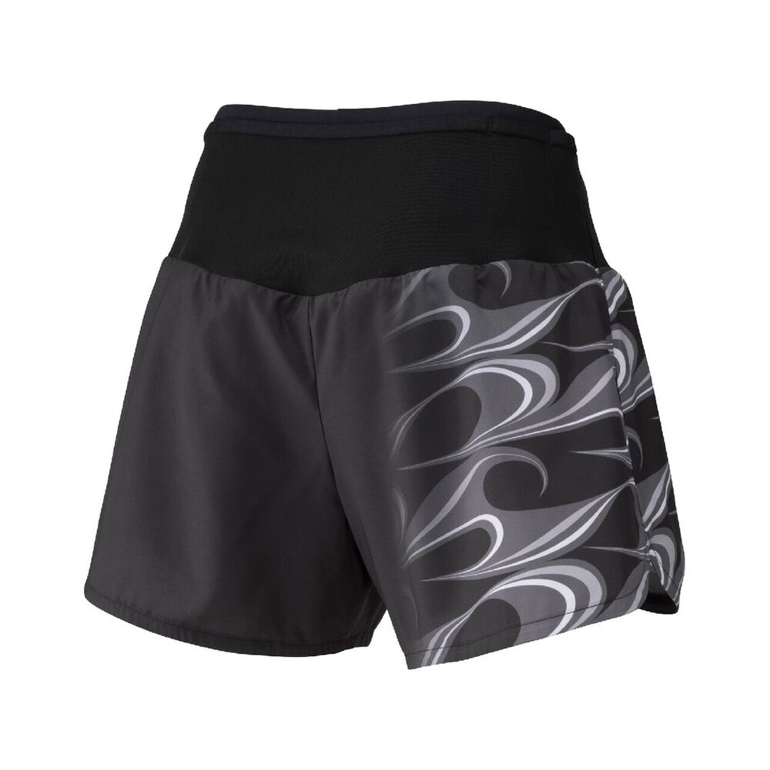 【ミズノ直営限定】ランニング マルチポケットパンツプラス グラフィック 4インチ ブラック XL