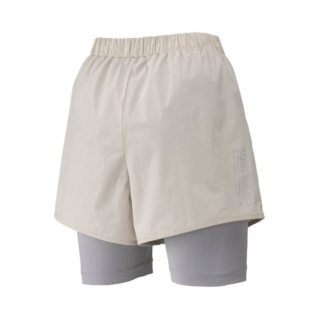 【ミズノ直営限定】ハイブリッドストレッチシアーショートパンツ ベージュ L