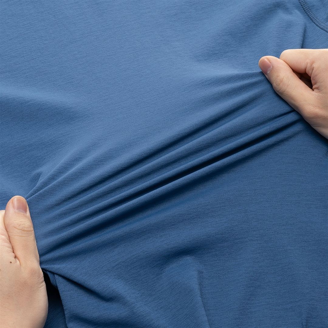 ストレッチソフトドライTシャツ(長袖) ステラーブルー S