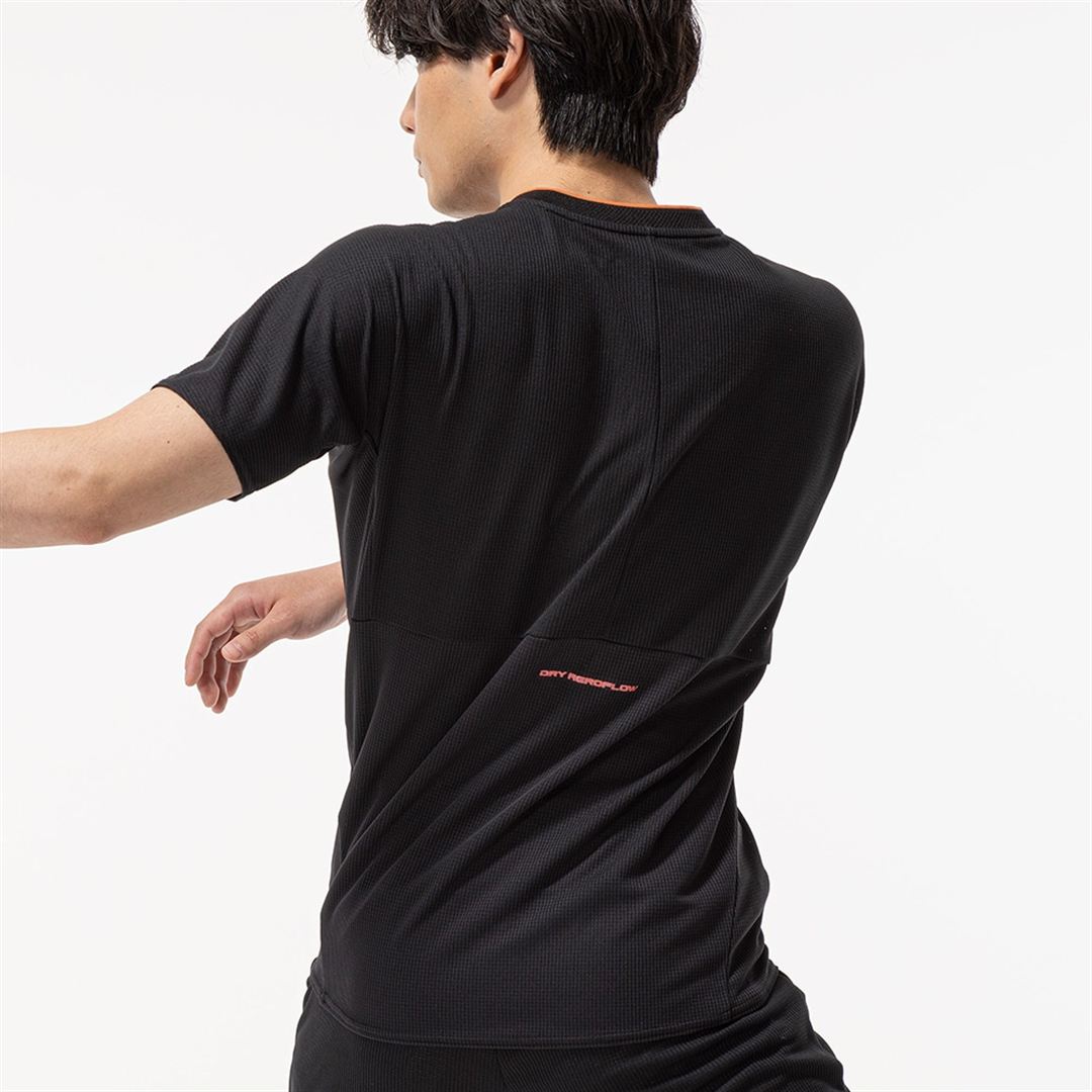 【汗処理／通気】ドライエアロフローTシャツ ブラック XS