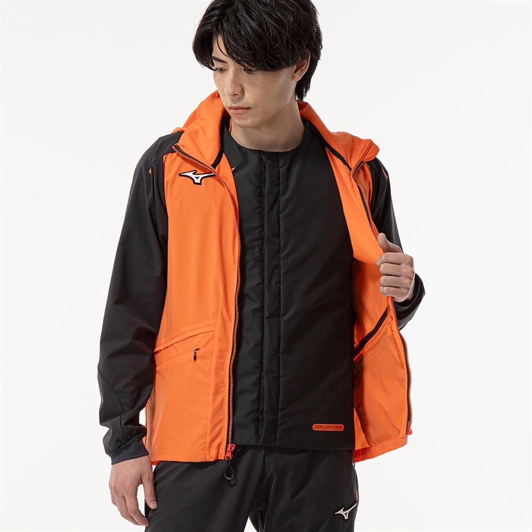 ハイブリッド3WAYジャケット サンストーンオレンジ×ブラック XL