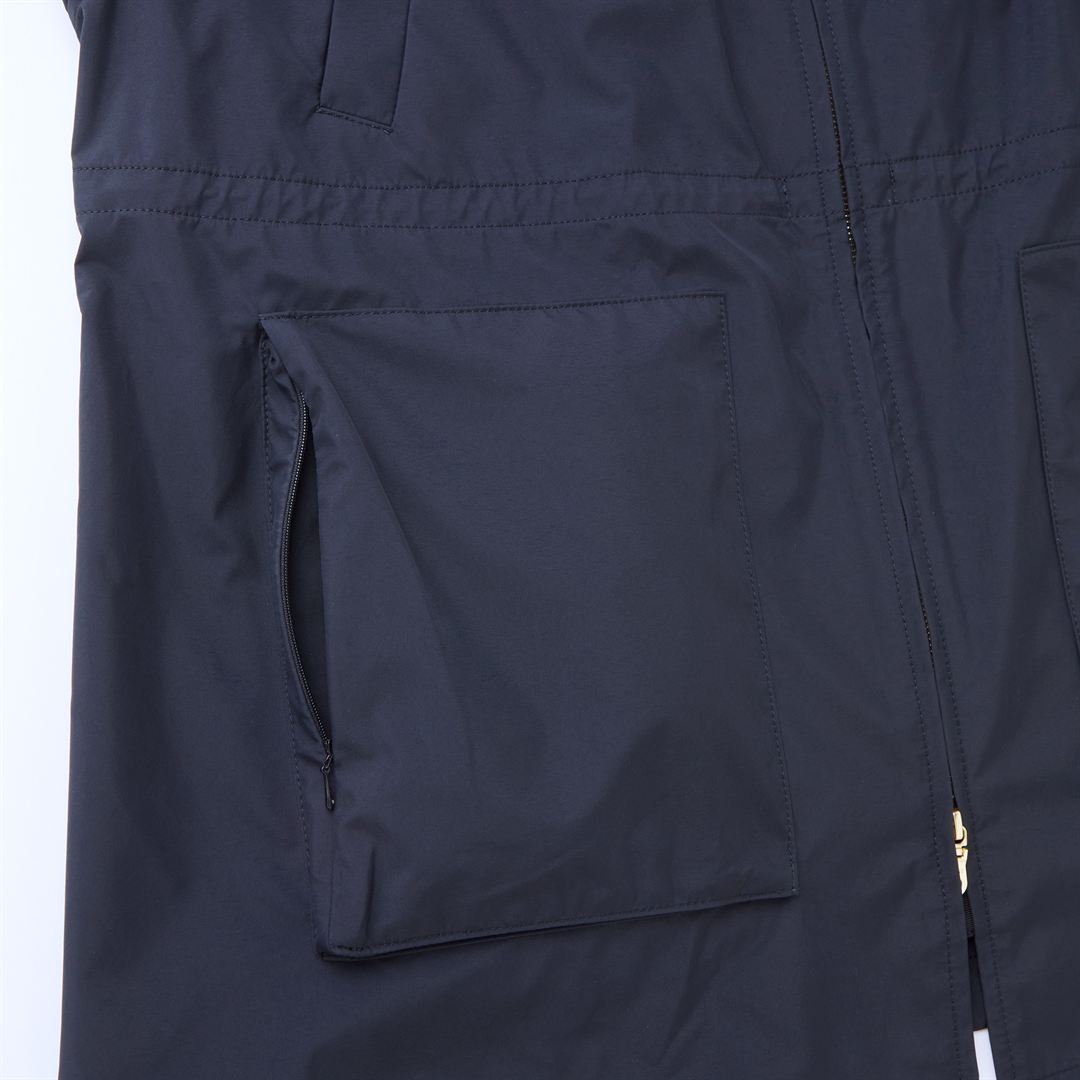 【ROPE／吸湿発熱】WINDSTOPPER ギャザーハーフコート ブラック 38