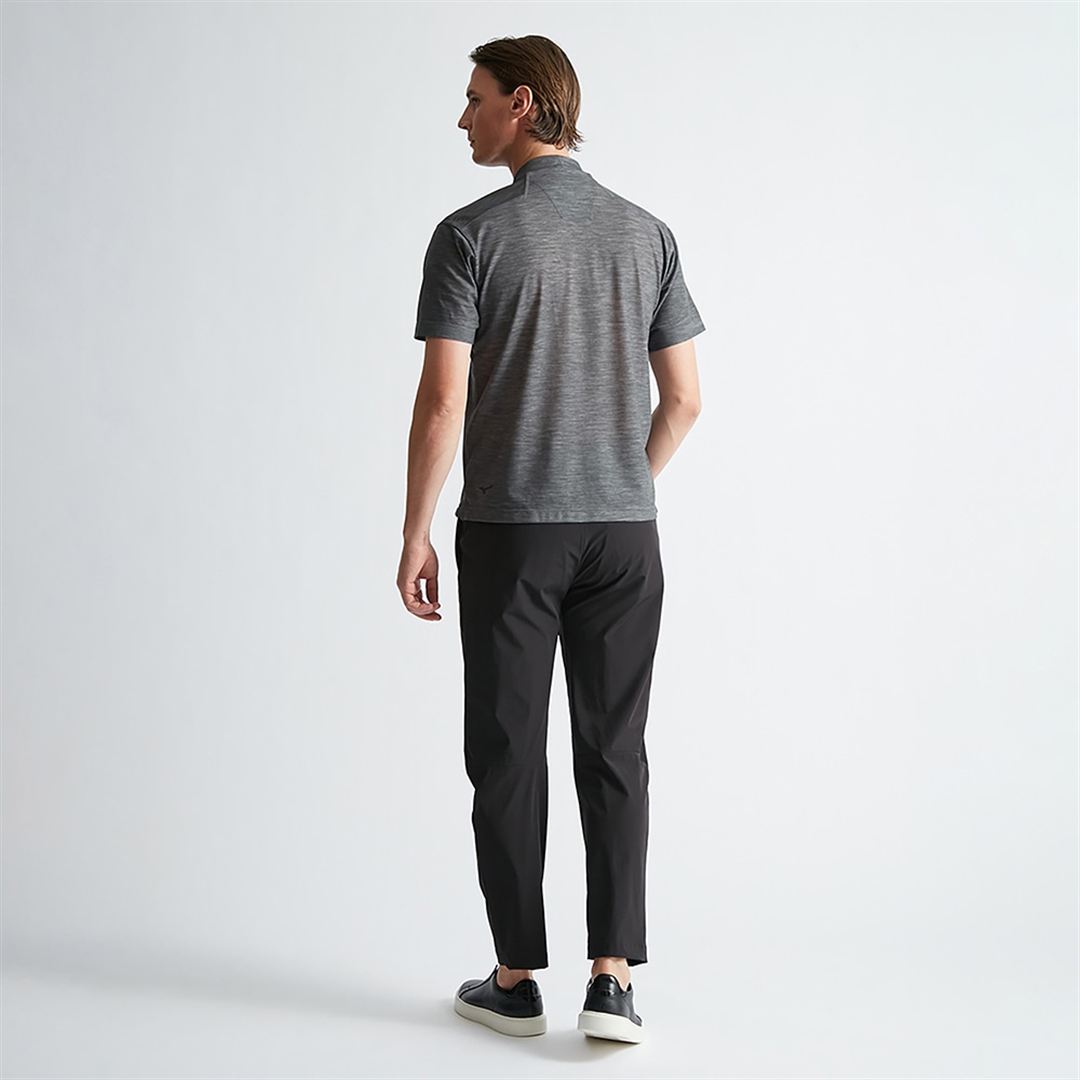 【AOURE】ミズノダイナモーションフィット モックネックTEEショートスリーブ チャコール XL