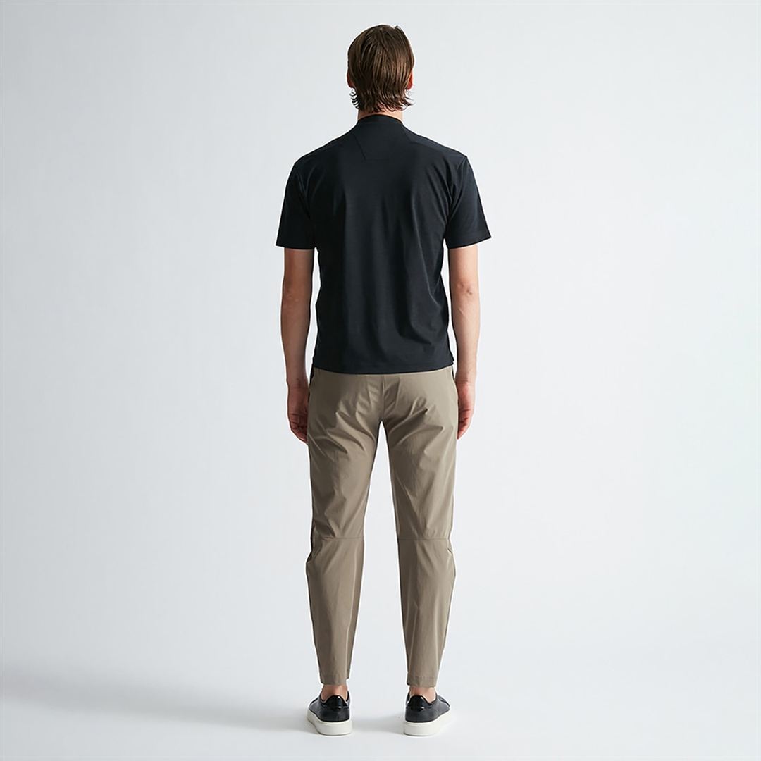 【AOURE】ミズノダイナモーションフィット モックネックTEEショートスリーブ ブラック XL