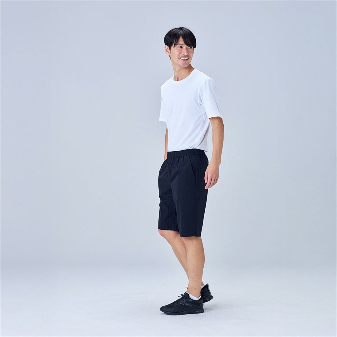 【接触冷感】アイスタッチハーフパンツ ブラック M