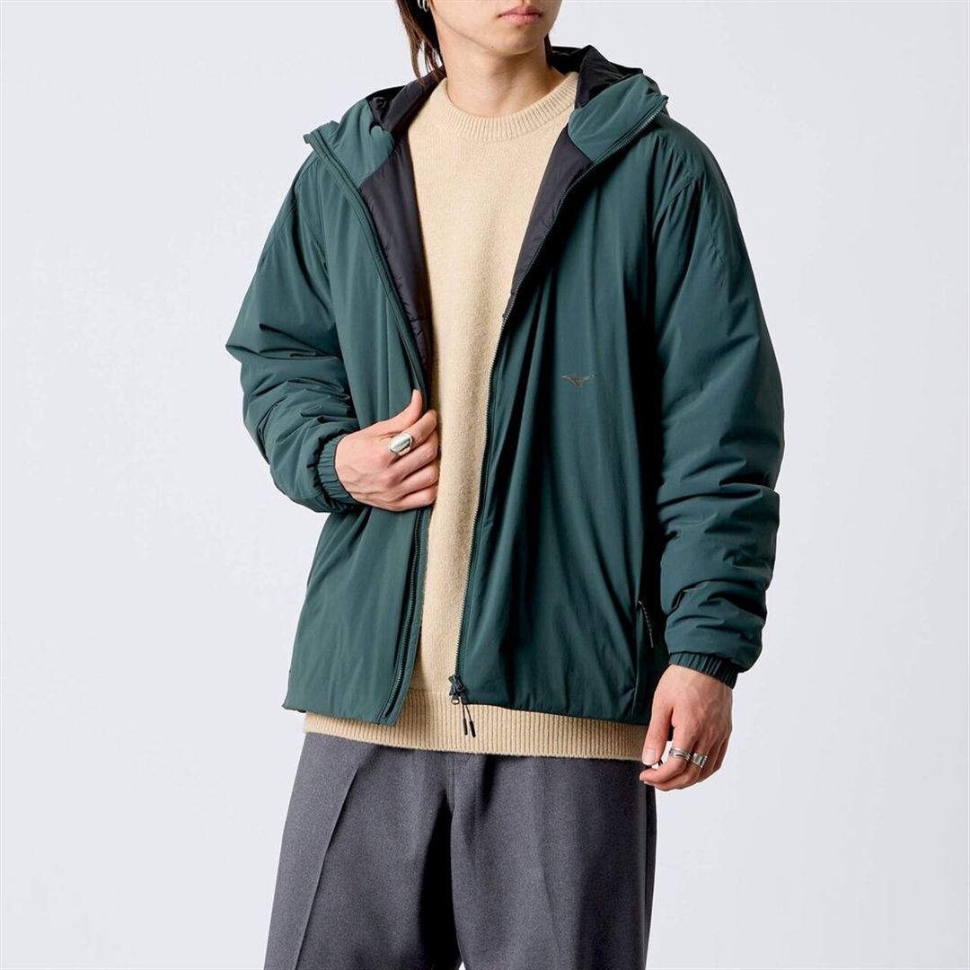 【JEANS FACTORY／吸湿発熱】ブレスサーモパファージャケット フォレストグリーン XL
