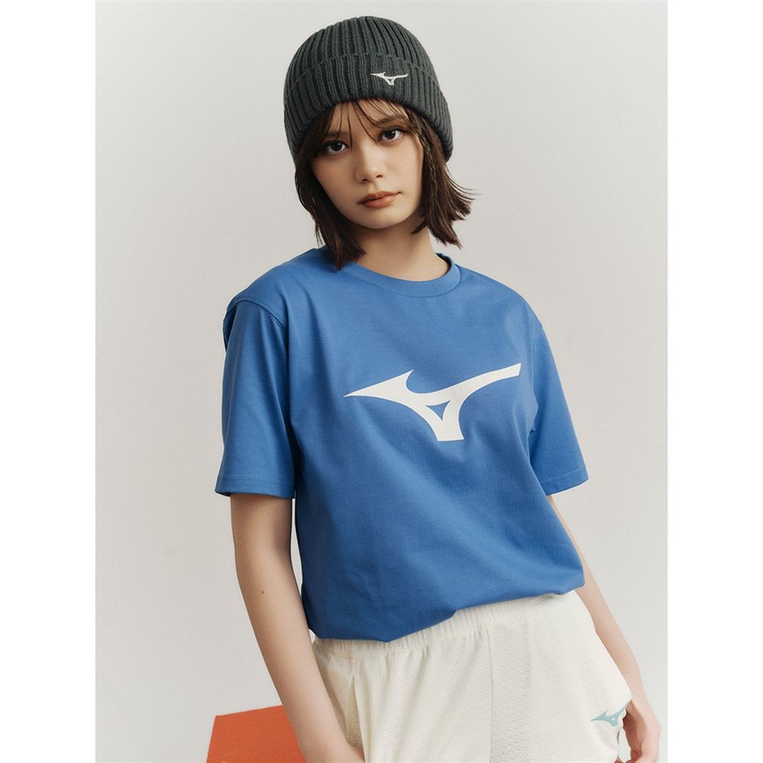 【ミズノ直営限定】THE MZ TEE ビッグロゴTシャツ マリンブルー XL