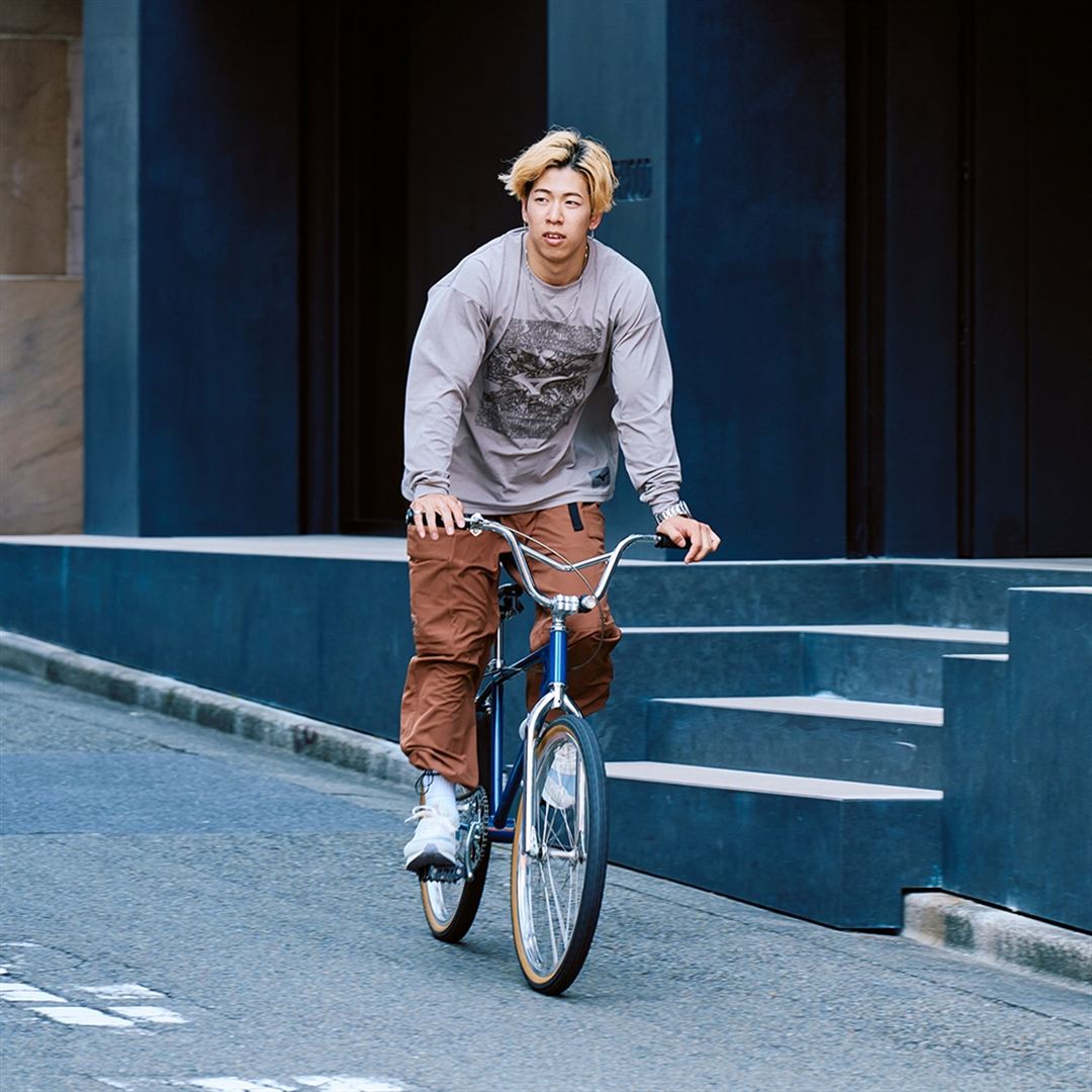 ルーズフィットロングパンツ ブラウン XL