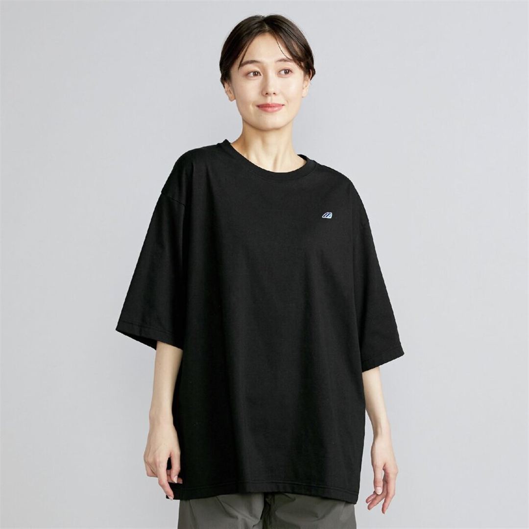【ミズノ直営限定】モノグラムM5分袖Tシャツ ブラック S