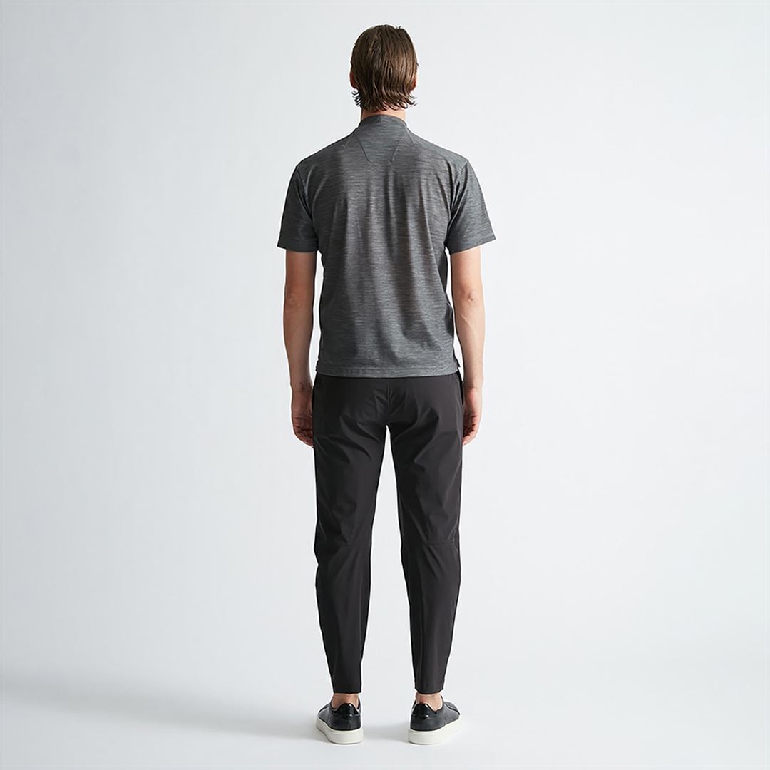 【AOURE】ミズノダイナモーションフィット モックネックTEEショートスリーブ チャコール XL