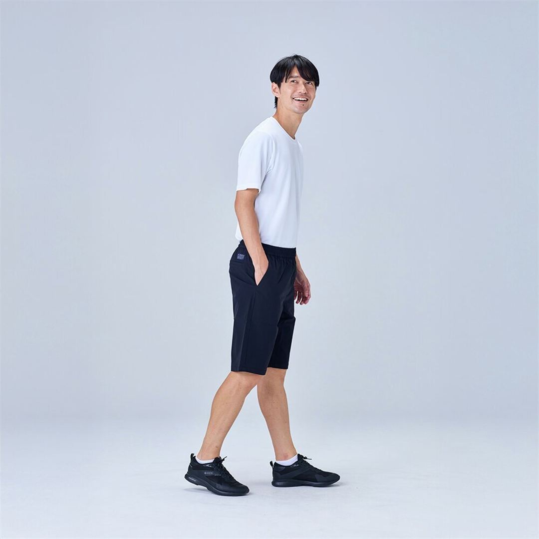 【接触冷感】アイスタッチハーフパンツ ブラック M