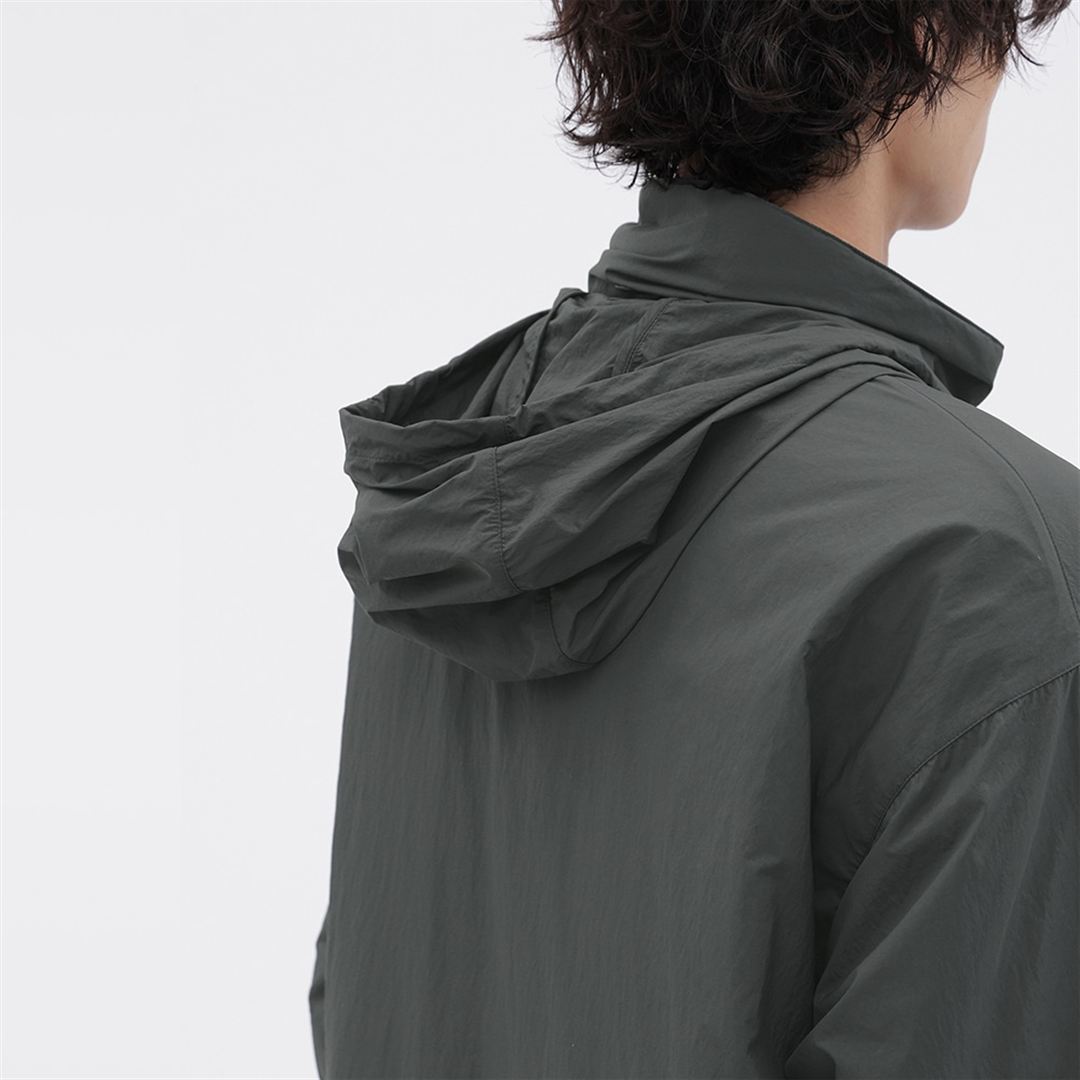 【MARGARET HOWELL】ウォーターリパレントタスランナイロンブルゾン DK.チャコール L