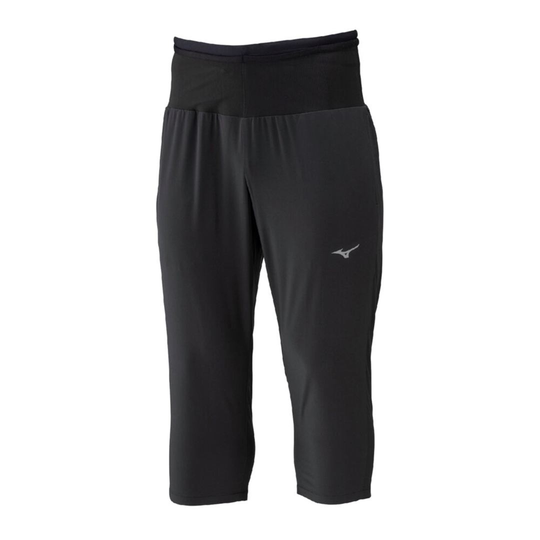 【ミズノ直営限定】ランニングマルチポケット 3/4パンツ ブラック 2XL