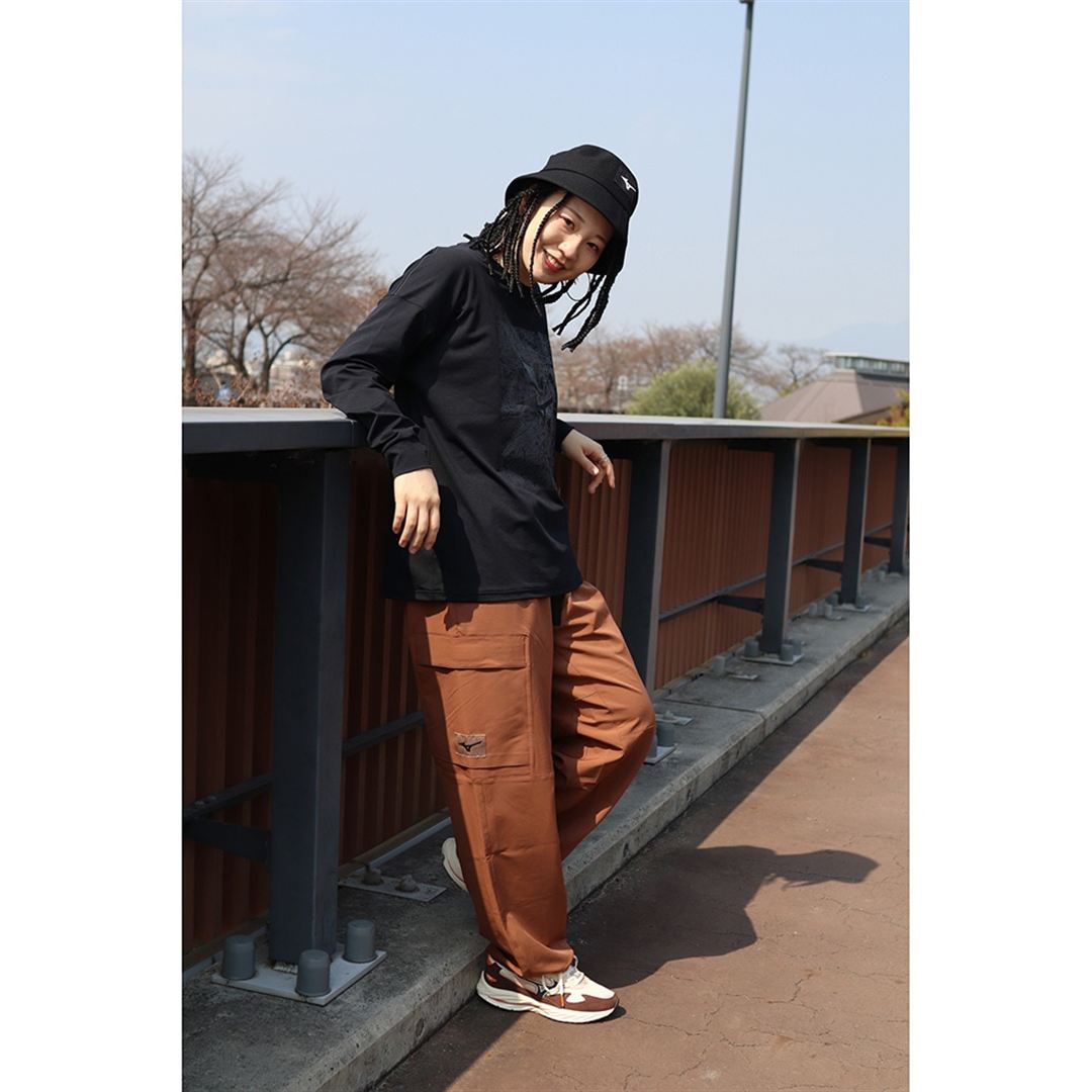 ルーズフィットロングパンツ ブラウン XL