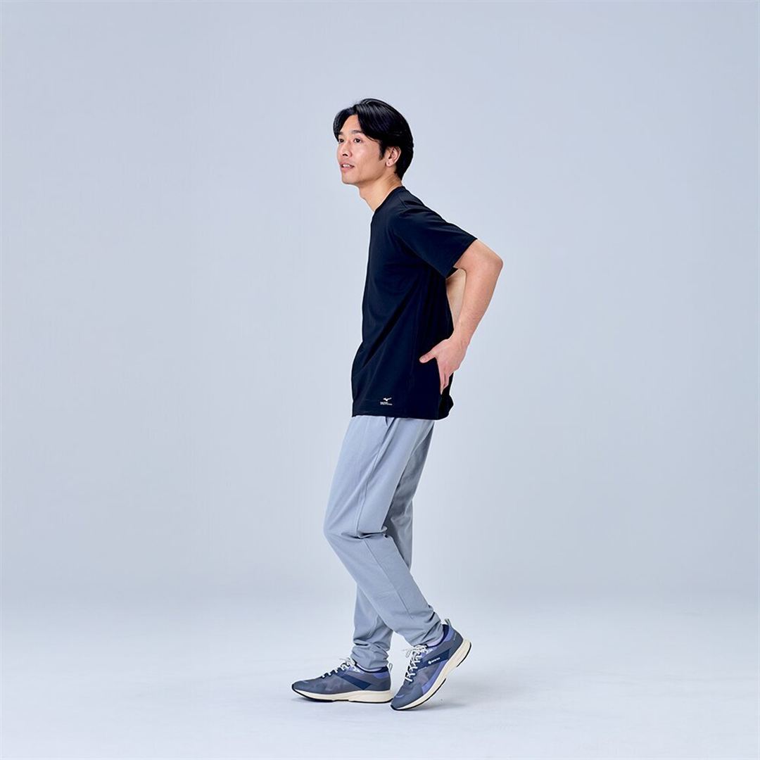 ハイストレッチ クルーネック半袖シャツ（レギュラーシルエット） ブラック XL