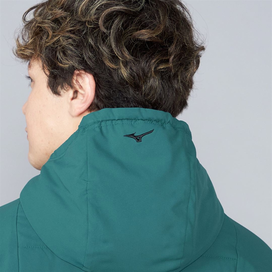 【保温素材／吸湿発熱】MIZUNO テックフィルブレスサーモ サーマルメッシュジャケット ディープグリーン XL