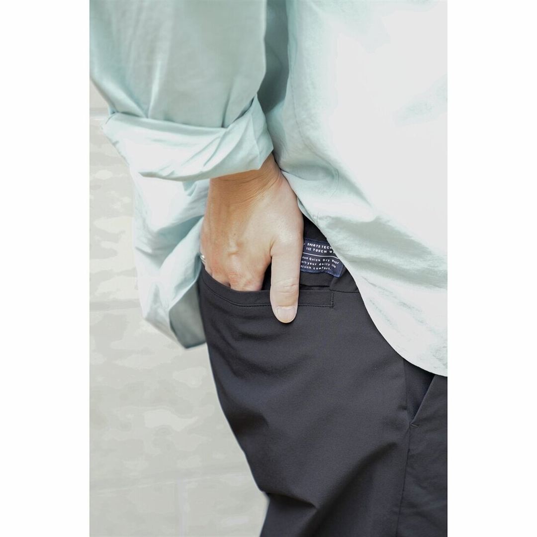 【接触冷感】アイスタッチパンツ ネイビー XL
