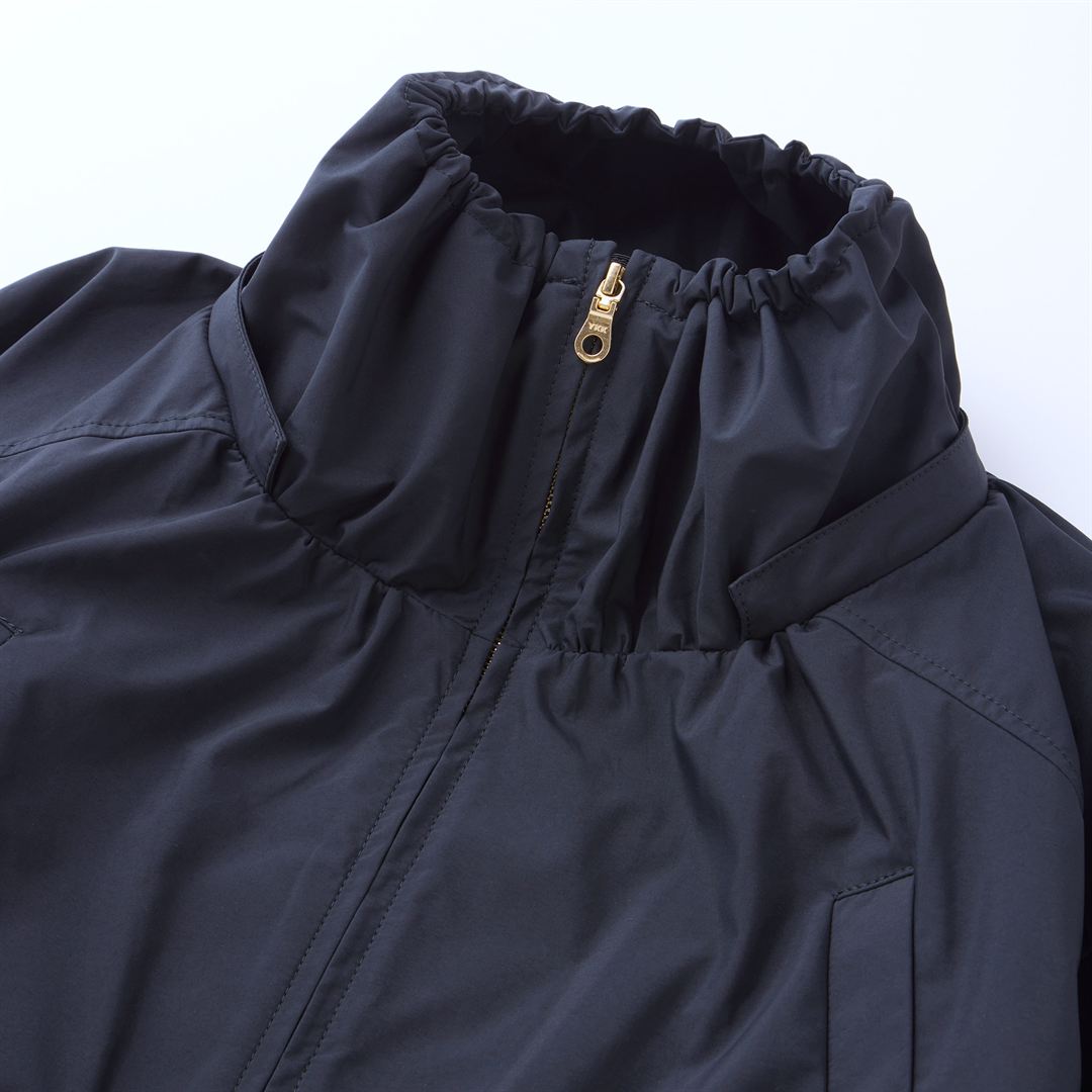 【ROPE／吸湿発熱】WINDSTOPPER ギャザーハーフコート ブラック 38