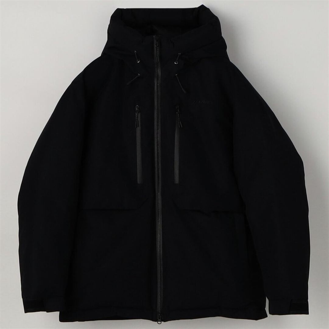 【吸湿発熱】WINDSTOPPER ダウラギリライトダウンジャケット ブラック×カメオブラウン S