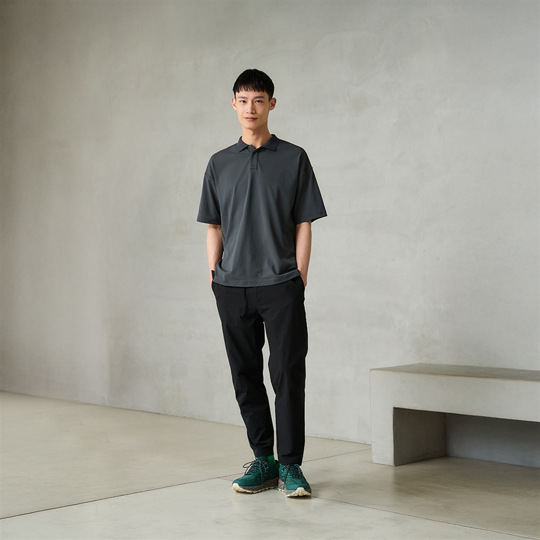 MIZUNO BUDDYストレッチ撥水テーパードパンツ ブラック S