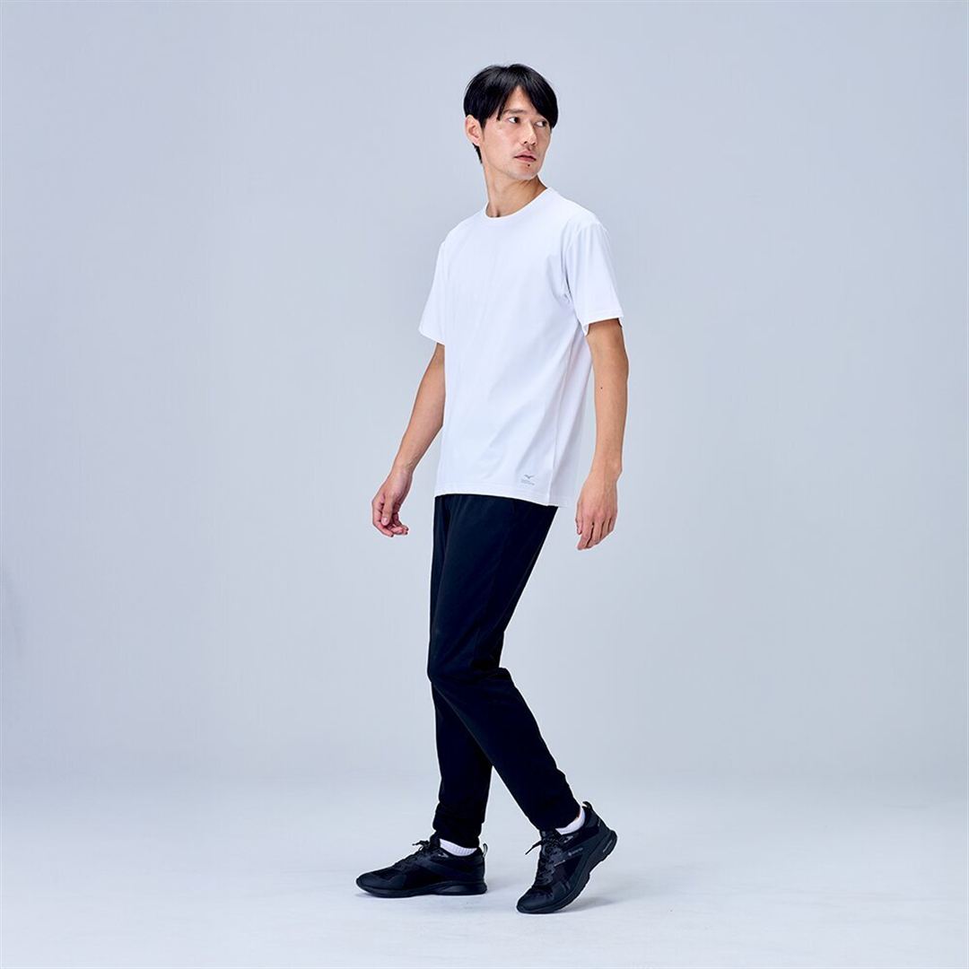 ハイストレッチ クルーネック半袖シャツ（レギュラーシルエット） ホワイト XL