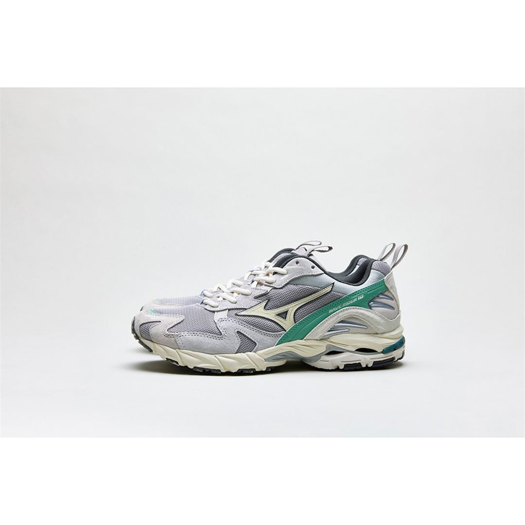 【ミズノ直営限定】WAVE RIDER 10 グレー×ホワイト×グレー 30.0