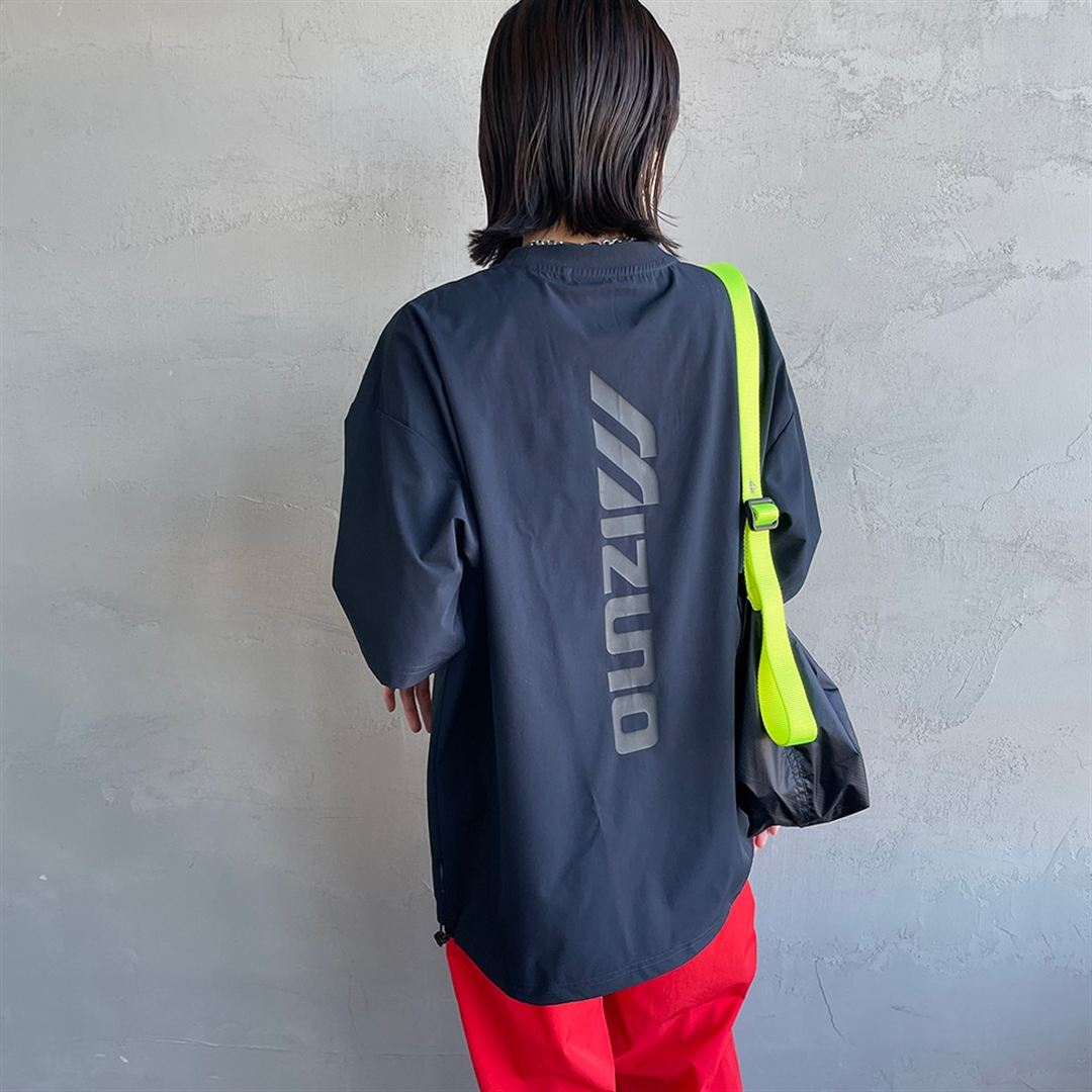 【JEANS FACTORY】ウォーターリパレントストレッチウーブンTシャツ ネイビー S