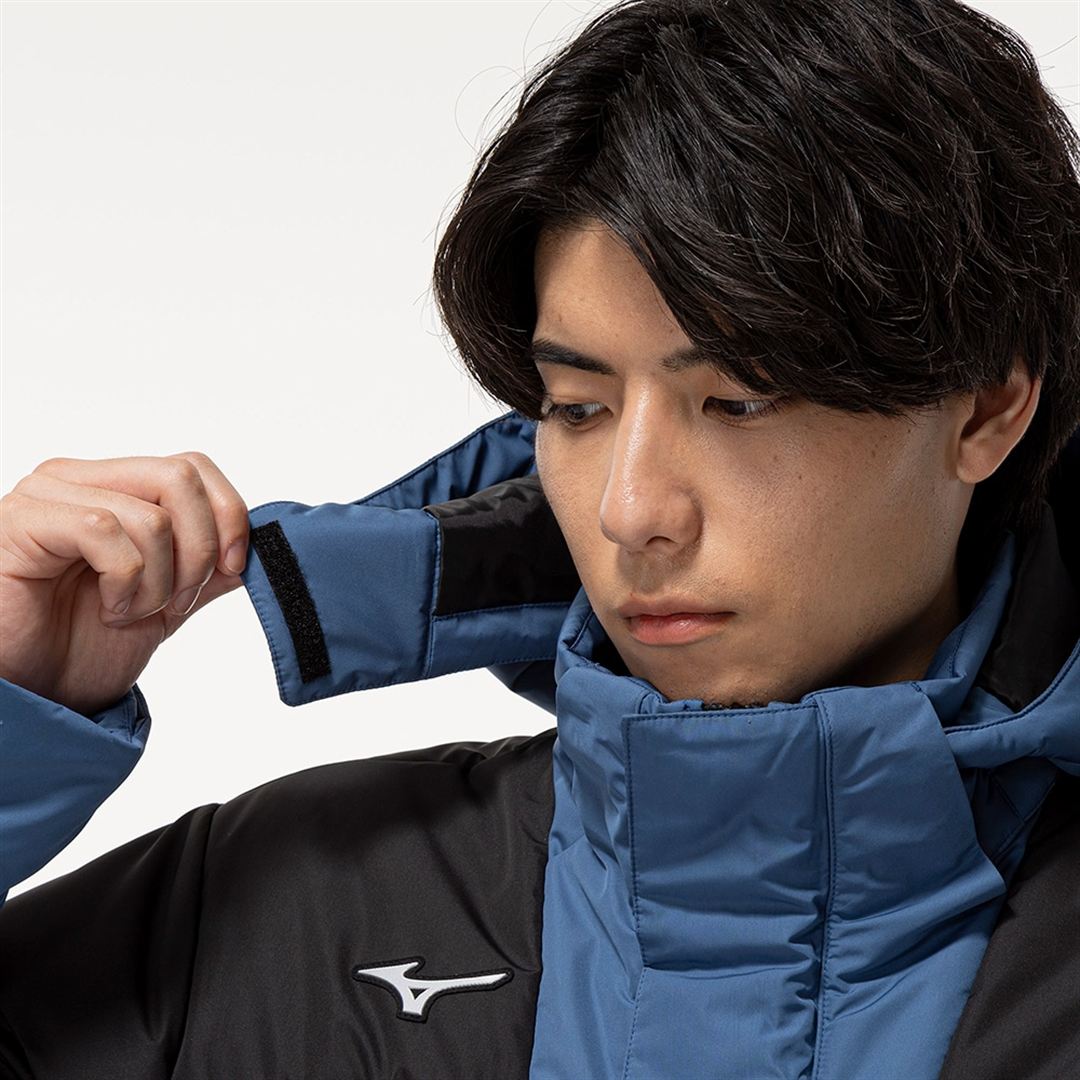 【保温素材／吸湿発熱】テックフィルブレスサーモコート ステラーブルー×ブラック XL