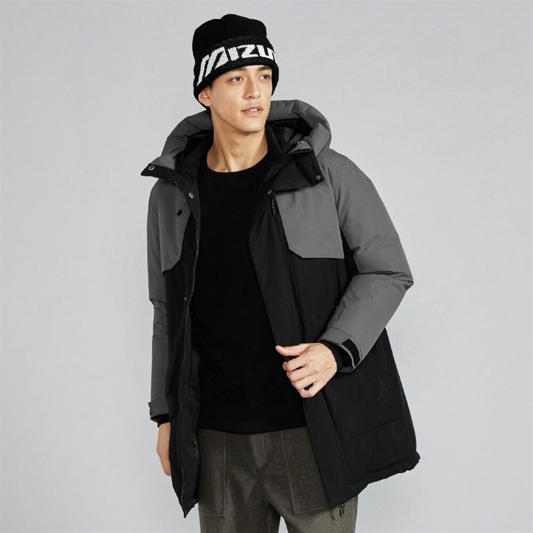 【吸湿発熱】WINDSTOPPER イエローナイフダウンジャケット ブラック×ピューターグレー 2XL