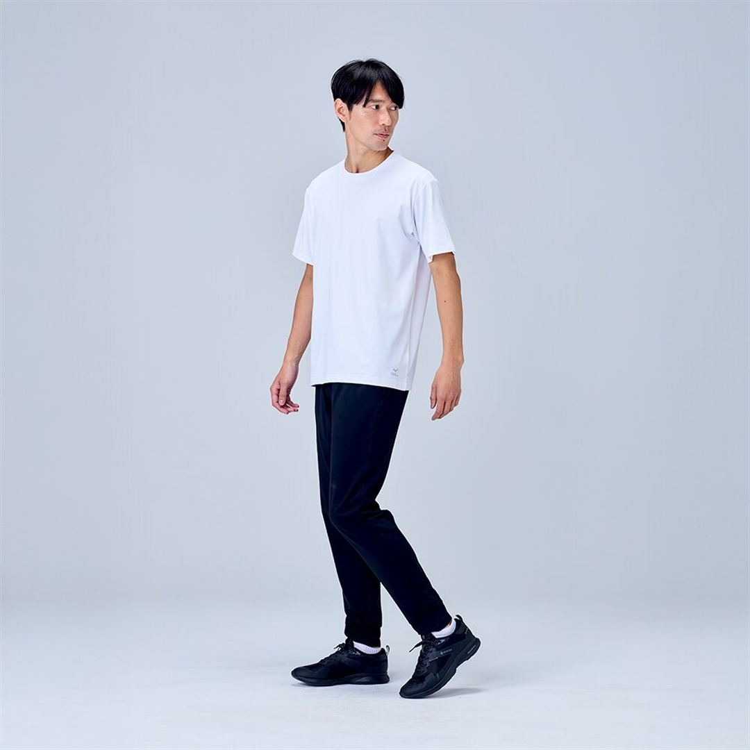 ハイストレッチ クルーネック半袖シャツ（レギュラーシルエット） ホワイト XL