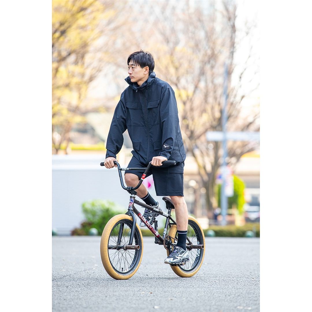 ルーズフィットストレッチジャケット ブラック S