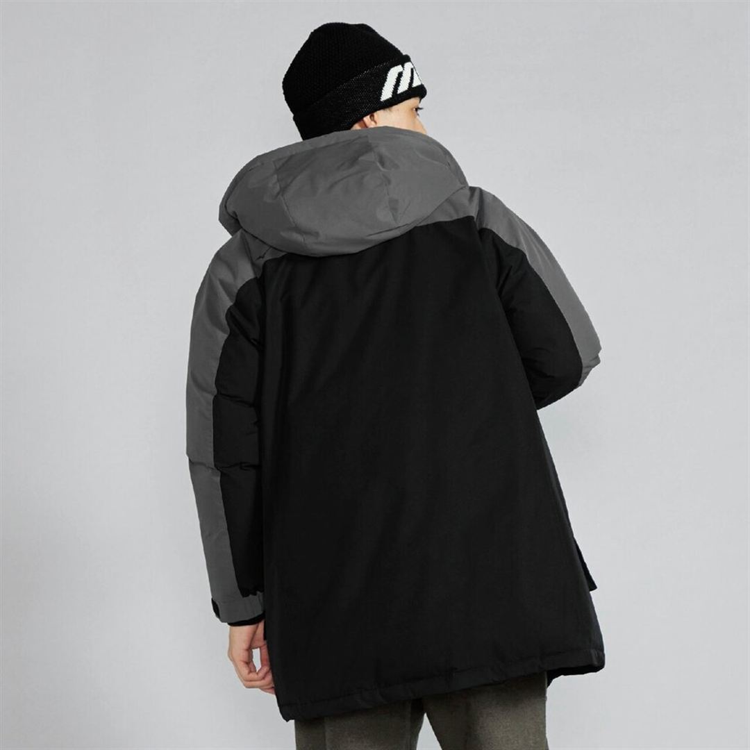 【吸湿発熱】WINDSTOPPER イエローナイフダウンジャケット ブラック×ピューターグレー 2XL