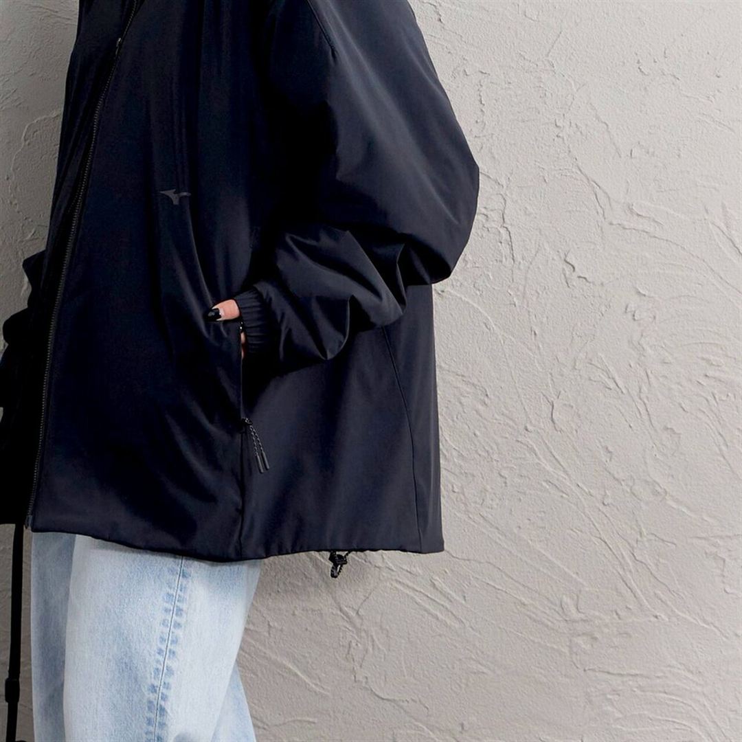 【JEANS FACTORY／吸湿発熱】ブレスサーモパファージャケット ブラック S
