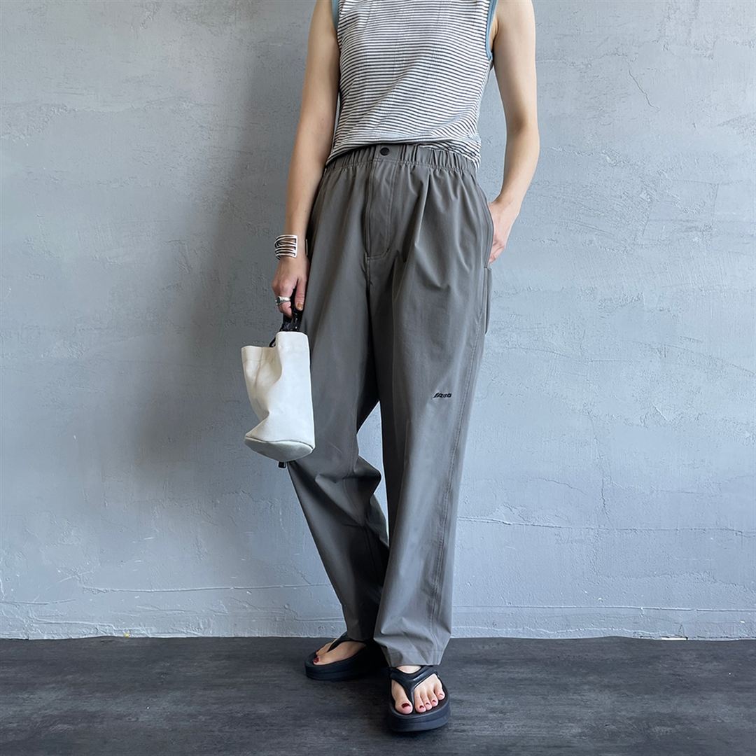 【JEANS FACTORY】ウォーターリパレントストレッチウーブンパンツ チャコール S