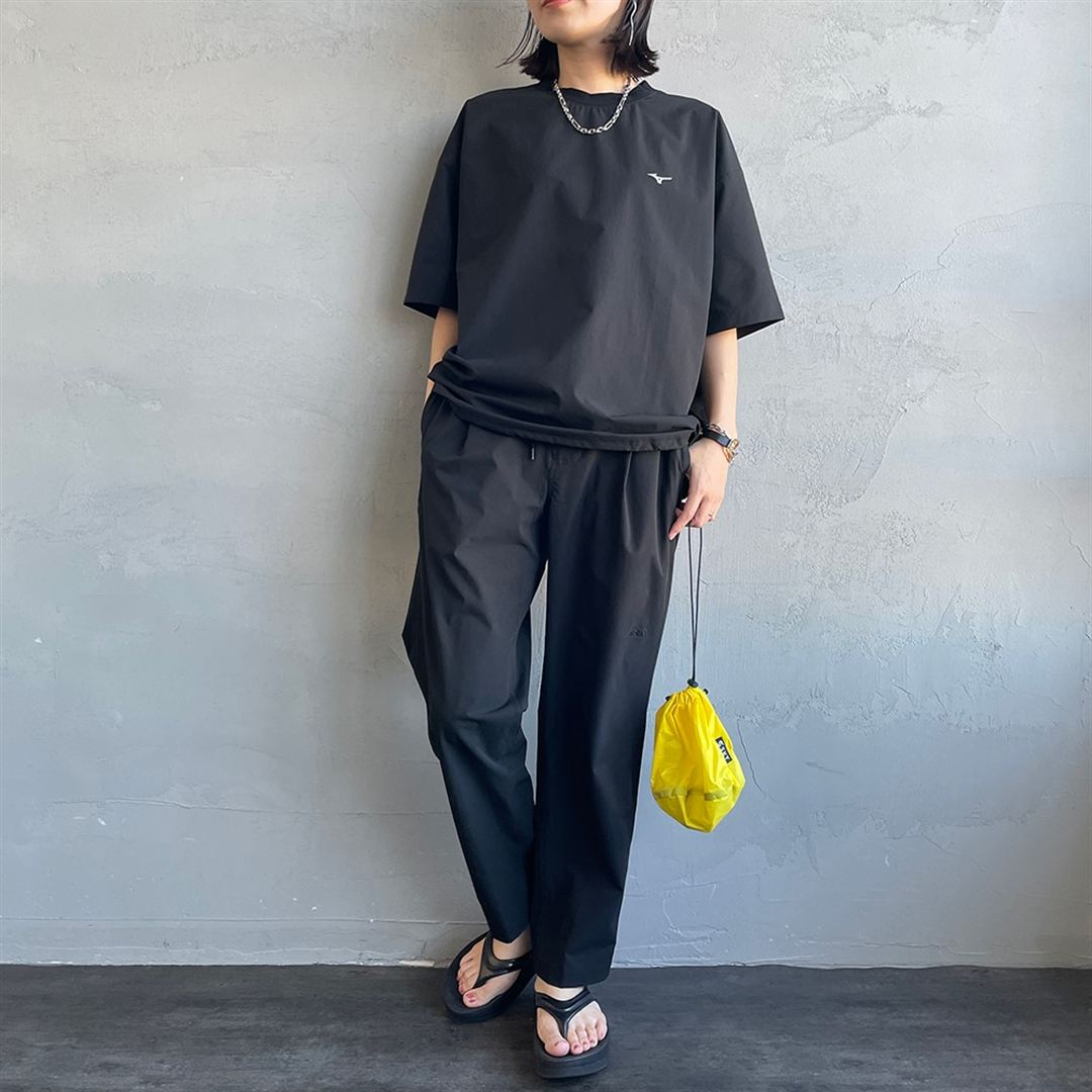 【JEANS FACTORY】ウォーターリパレントストレッチウーブンパンツ ブラック XL