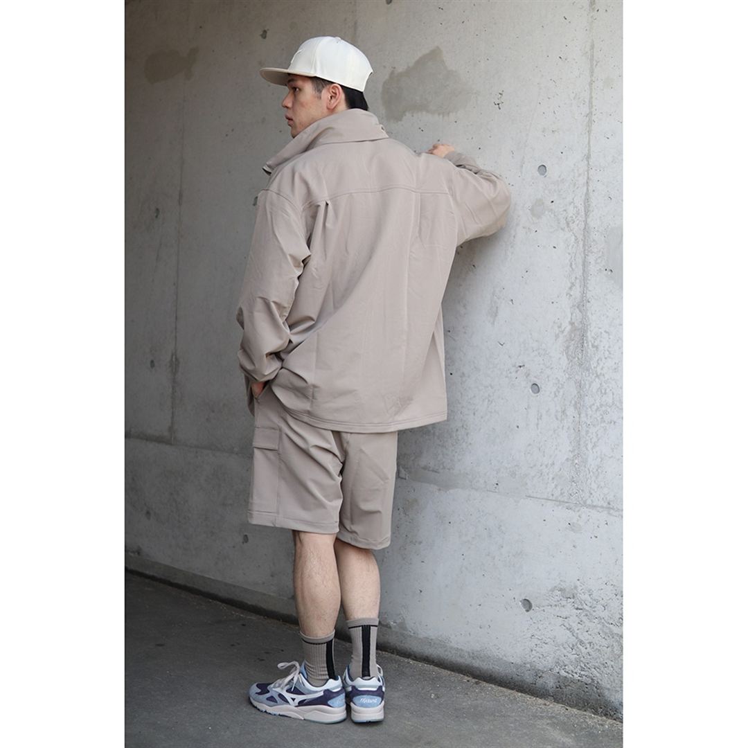 ルーズフィットストレッチジャケット ヴィンテージカーキ XL