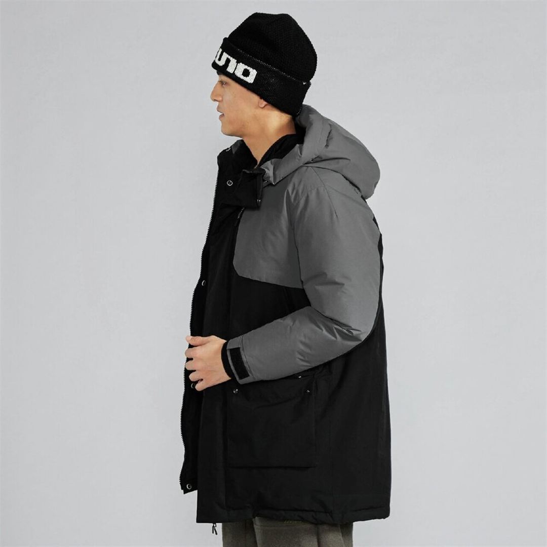 【吸湿発熱】WINDSTOPPER イエローナイフダウンジャケット ブラック×ピューターグレー 2XL